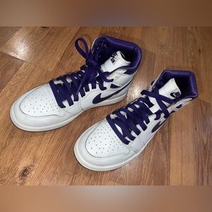 Jordan Purple and White Sneakers